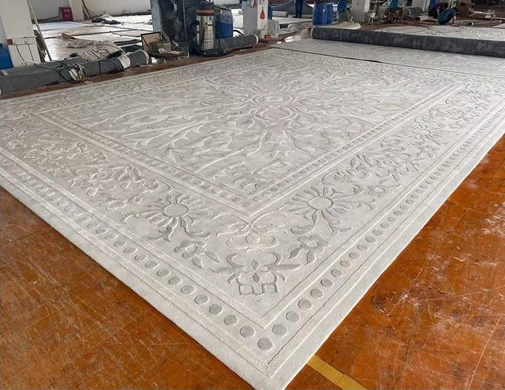 Custom floral design luxury area rugs for living room